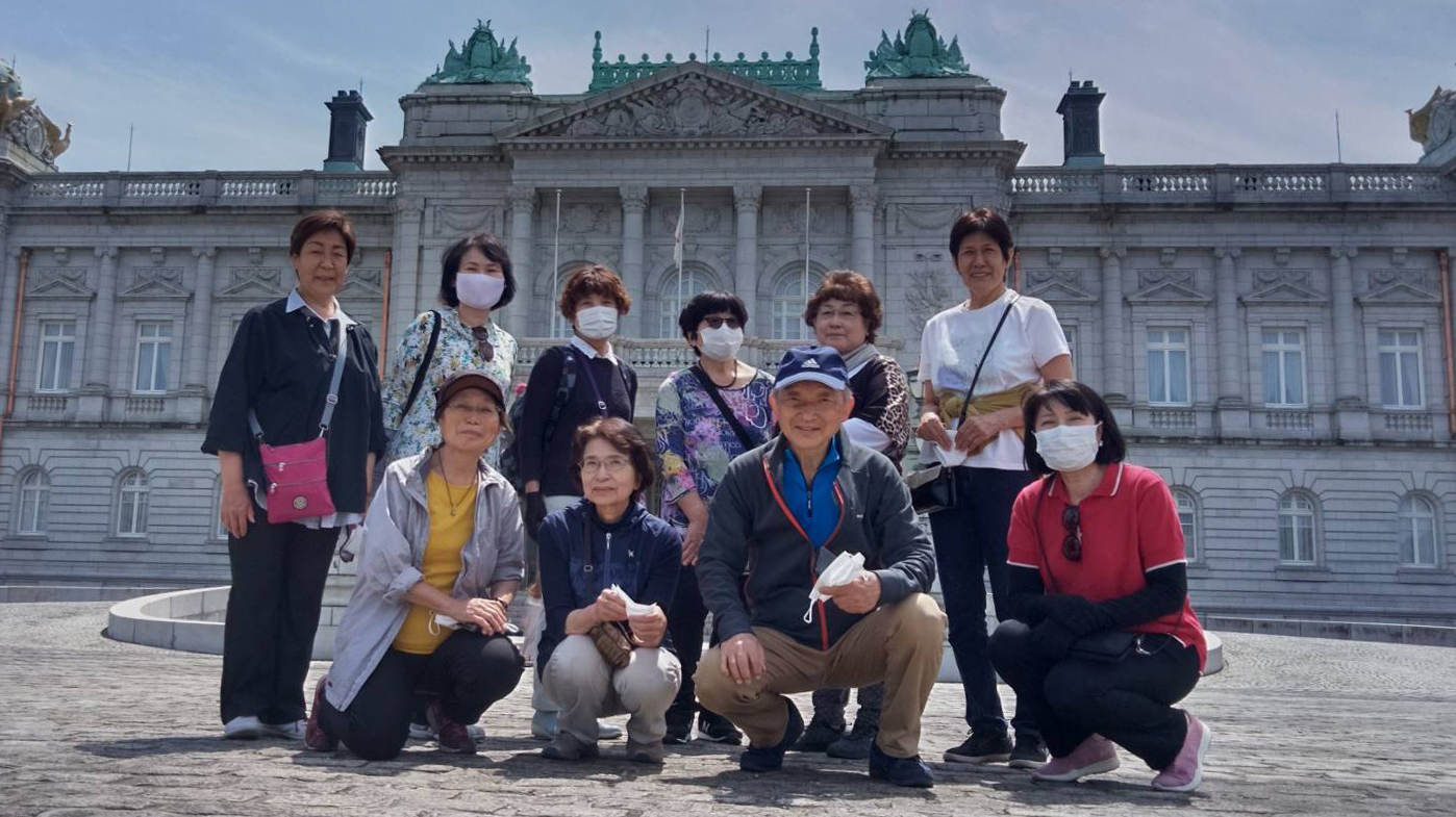 迎賓館での集合写真