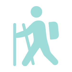 ポールウォーキングするアイコン