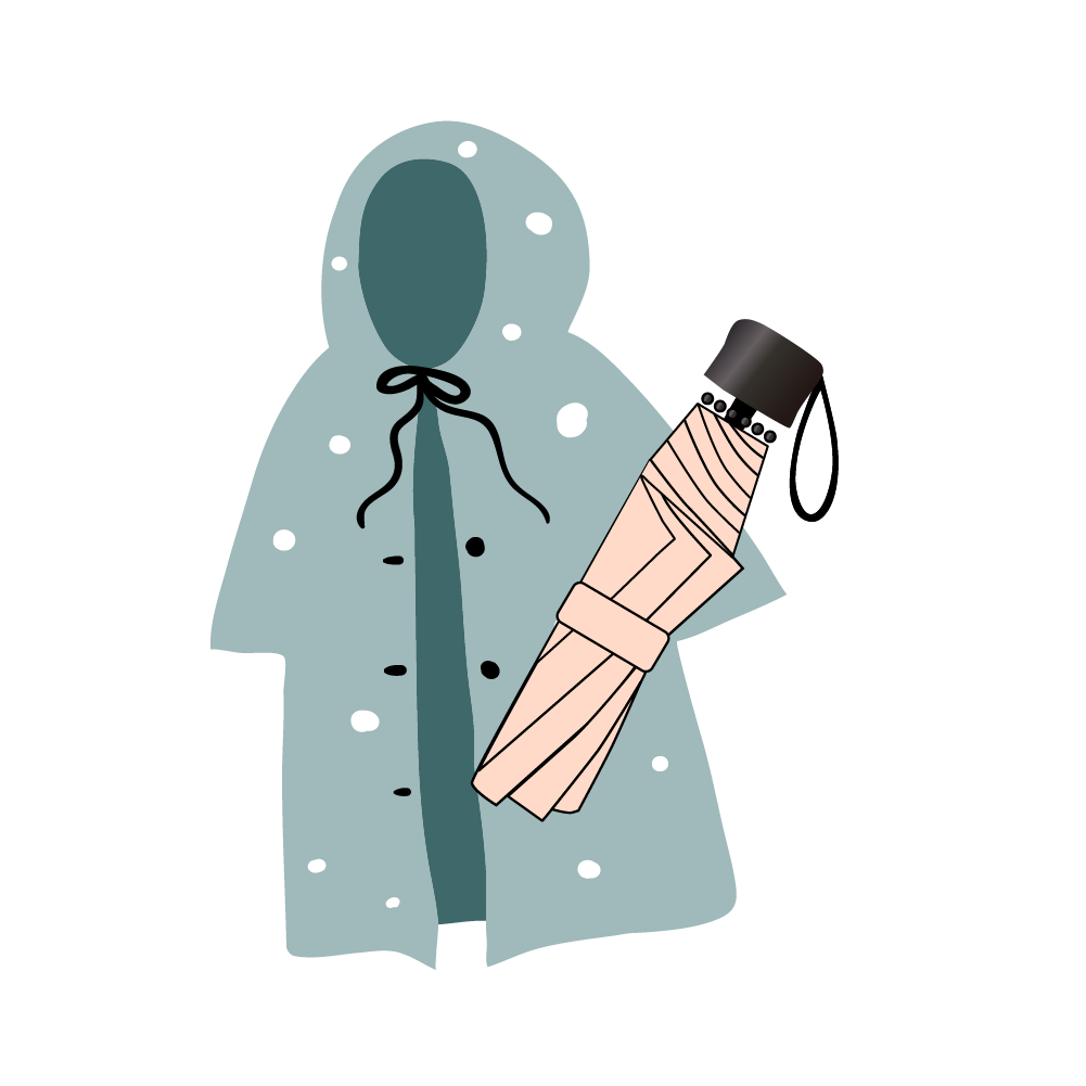 折り畳み傘とポンチョ